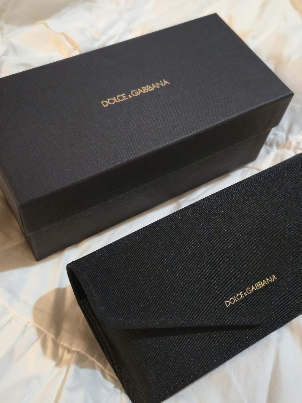 Dolce & Gabbana Black Logo Sunglasses Case with Box